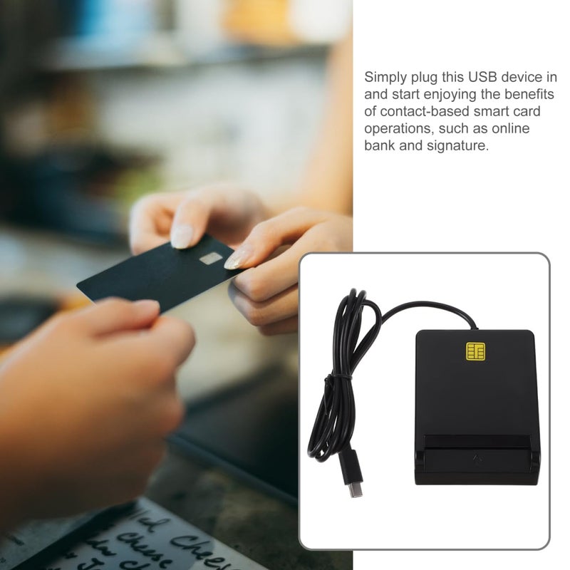 TOPPERFUN Multi-Function USB Smart Card Reader, Reader for DNI, ATM, IC, ID, CAC, SIM, Smart Card, SIM and CAC Compatible with Windows/Vista, X10.3.x+(Type-C) - Image 4